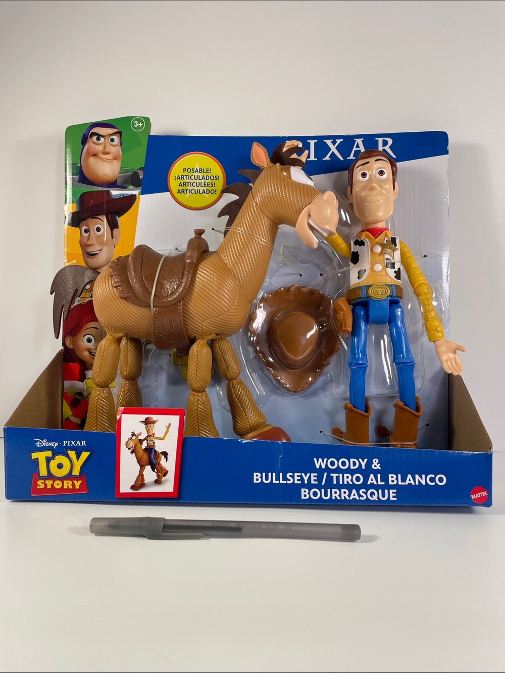 Woody & Bullseye Action Figure Set - Cardboard has a few dents and scrapes